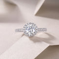 Embrace Your Lover - A Wedding Ring Set With 1-carat Top-quality Moissanite S925 Silver And Platinum-plated Diamond. The Ring Can Be Inspected With A Diamond Pen